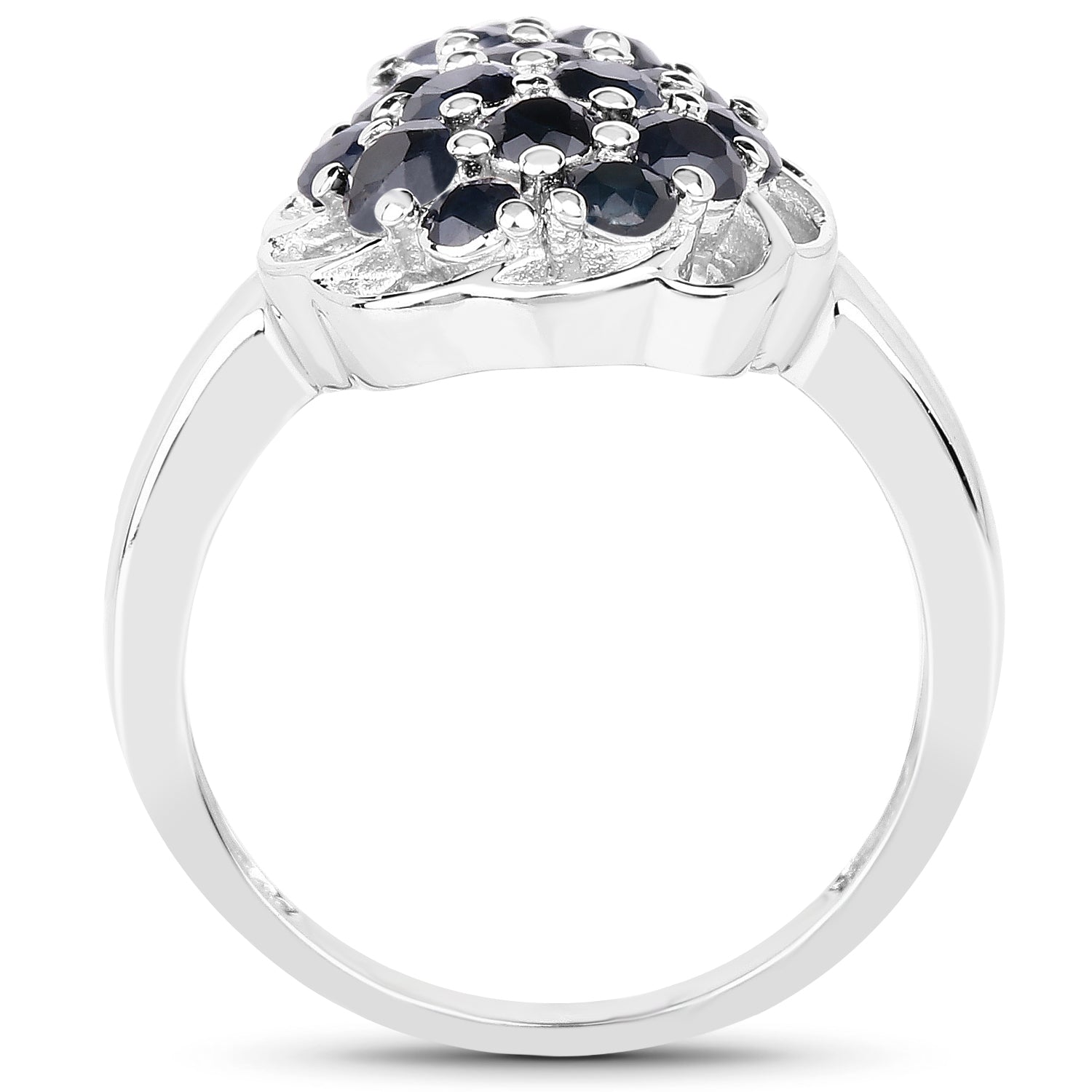 1.62 Carat Genuine Blue Sapphire .925 Sterling Silver Ring by Bids.com