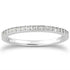 14k White Gold Micro-pave Diamond Wedding Ring Band Set 3/4 Around by Bids.com