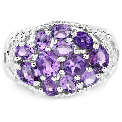 2.64 Carat Genuine Amethyst .925 Sterling Silver Ring by Bids.com