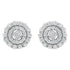 10KT White Gold 1/2 cttw Double Halo Brilliant Round-Cut Diamond Stud Earrings (I-J Clarity, I2-I3 Color) by Bids.com