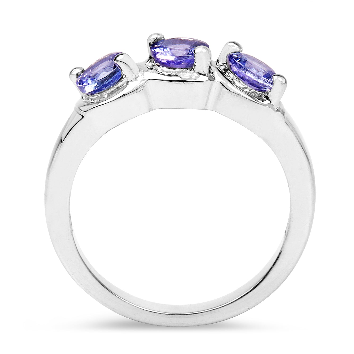 1.05 Carat Genuine Tanzanite .925 Sterling Silver Ring by Bids.com