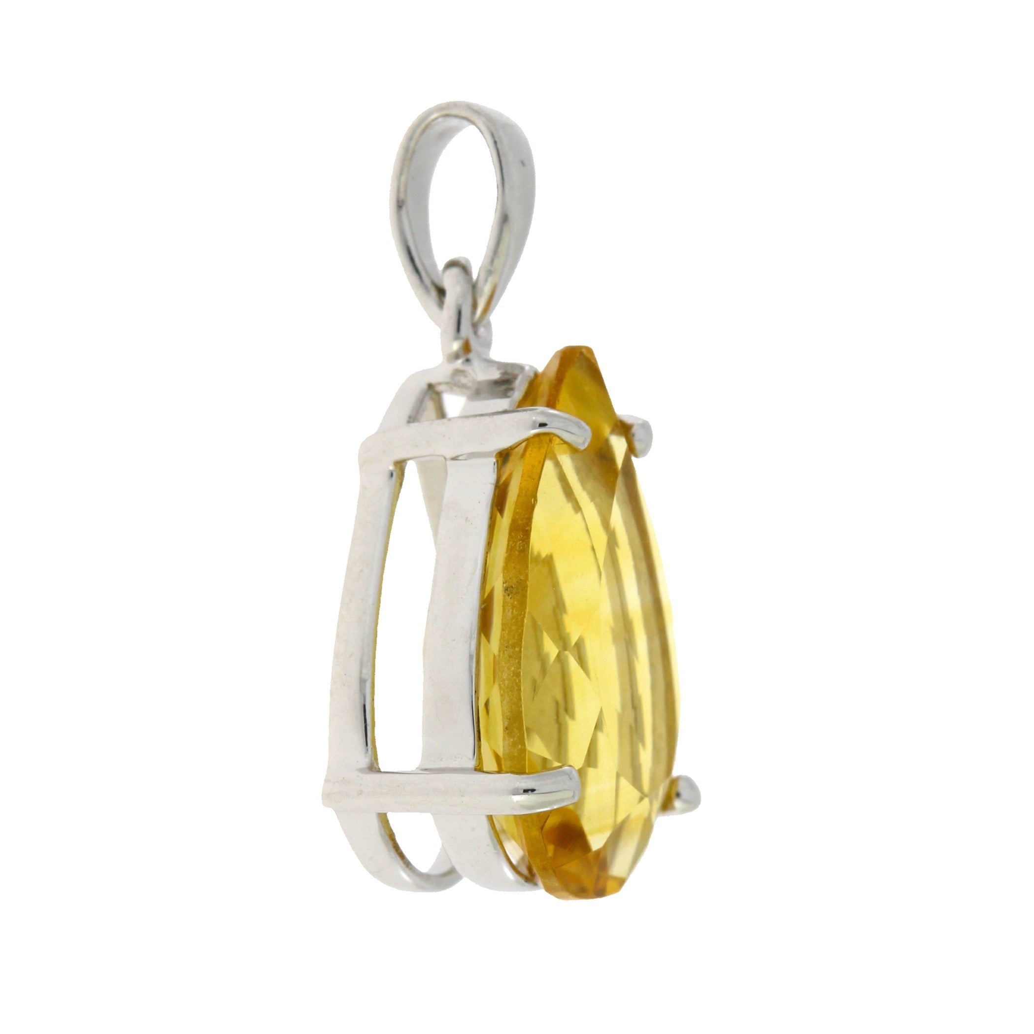 Genuine 3.80ct Citrine Fashion Pendants Sterling Silver by Bids.com