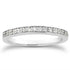 14k White Gold Pave Diamond Wedding Ring Band Set 1/2 Around by Bids.com