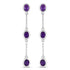 2.04 Carat Genuine Amethyst .925 Sterling Silver Earrings by Bids.com