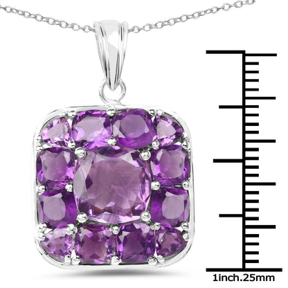8.20 Carat Genuine Amethyst .925 Sterling Silver Pendant by Bids.com