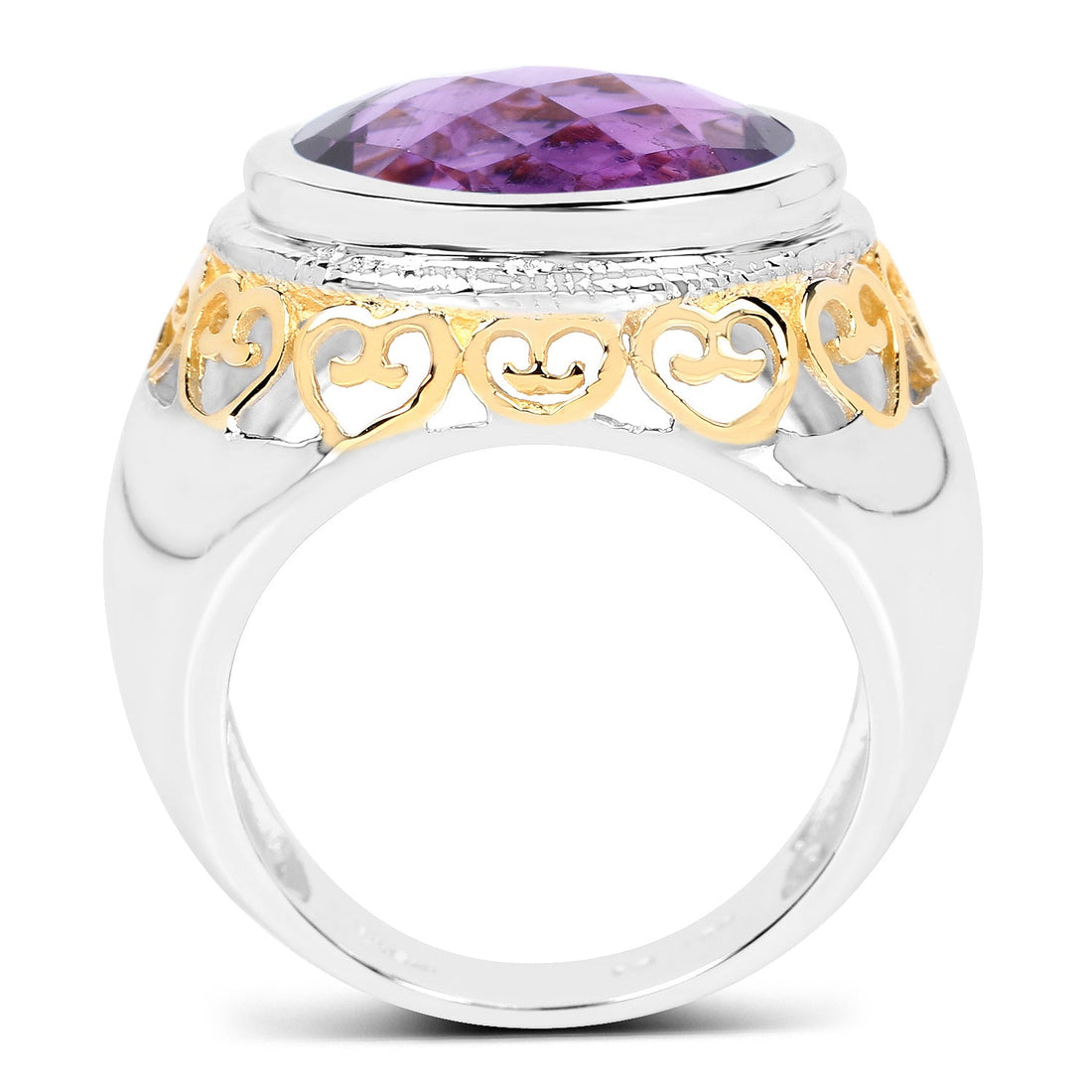 6.92 Carat Genuine Amethyst .925 Sterling Silver Ring by Bids.com