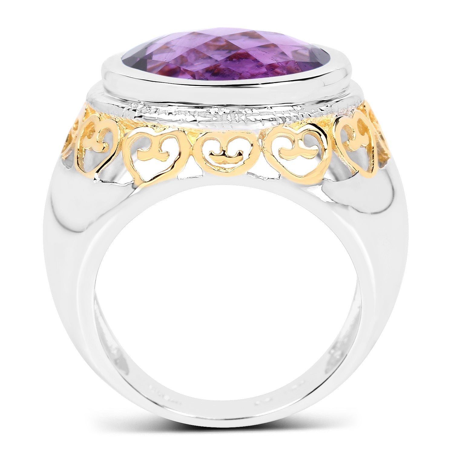 6.92 Carat Genuine Amethyst .925 Sterling Silver Ring by Bids.com