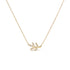 10K Yellow Gold 1/10 Cttw Diamond Leaf and Branch 18" Pendant Necklace (H-I Color, I1-I2 Clarity) by Bids.com