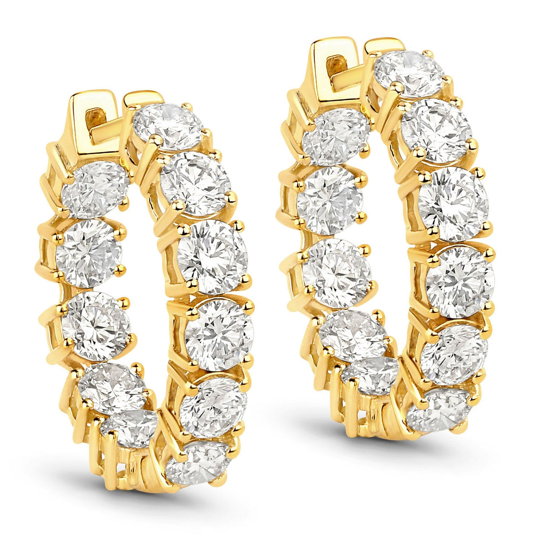 3.08 Carat Genuine Lab Grown Diamond 14K Yellow Gold Earrings by Bids.com
