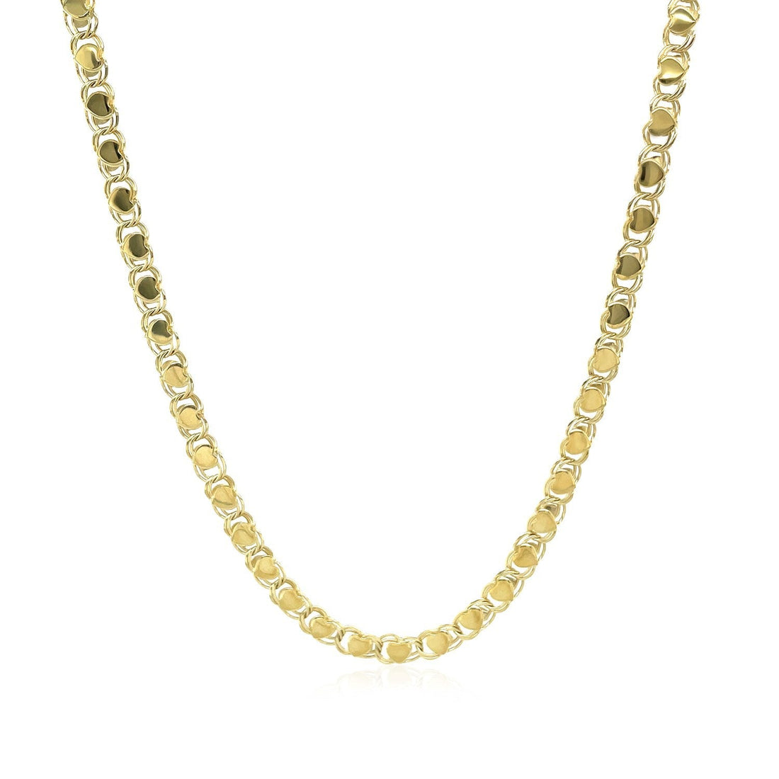 2.9mm 14k Yellow Gold Heart Chain by Bids.com