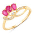 0.71 Carat Genuine Ruby and White Diamond 14K Yellow Gold Ring by Bids.com