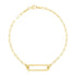 14k Yellow Gold High Polish Open Straight Paperclip Bracelet  DestGlow