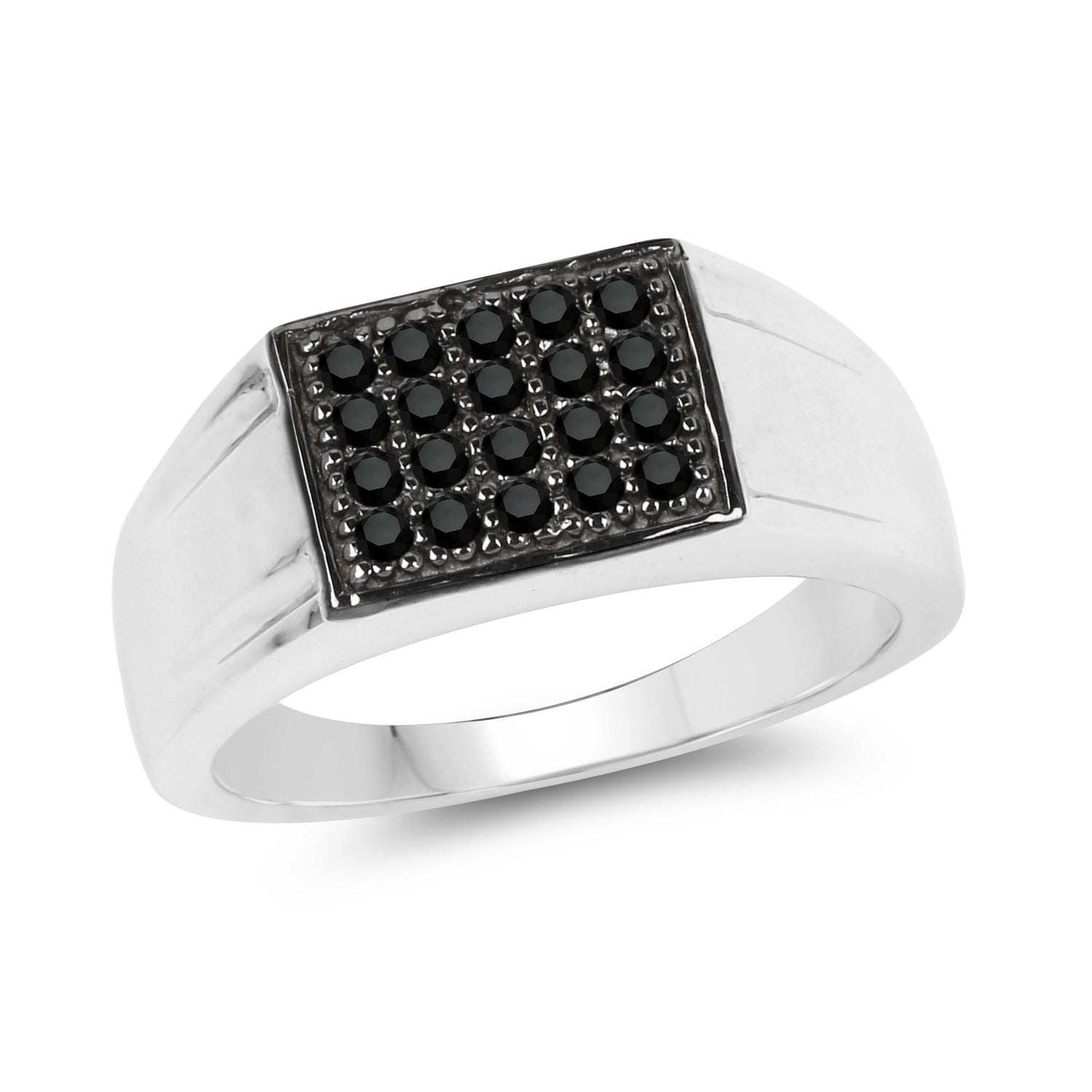 0.30 Carat Genuine Black Diamond .925 Sterling Silver Ring by Bids.com