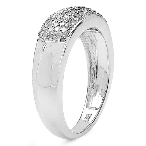 0.49 Carat Genuine White Diamond .925 Sterling Silver Ring by Bids.com