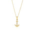 14k Yellow Gold Cable Chain with Anchor Pendant  DestGlow