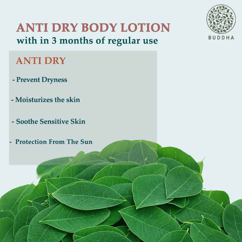 Buddha Natural Anti Dry Body Lotion - Helps Restore Moisture Nourishes &amp; Hydrates Skin