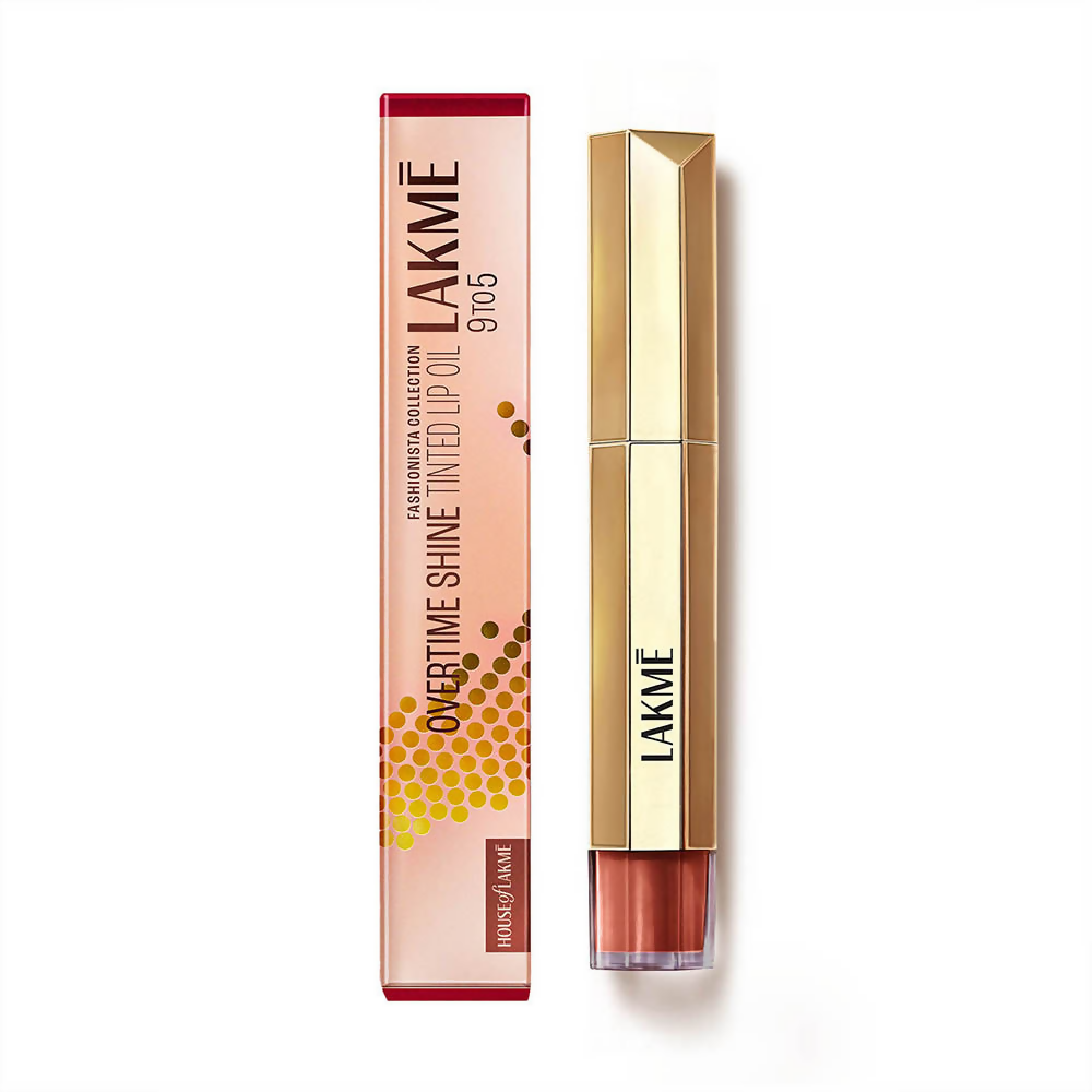 Lakme 9to5 Overtime Shine Tinted Lip Oil - Everyday Nude