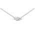 14K White Gold 1/2 Cttw Marquise Lab-Grown Diamond East West Solitaire 18" Pendant Necklace (F-G Color, VS2-SI1 Clarity) by Bids.com