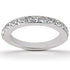 14k White Gold Pave Diamond Wedding Ring Band Set 1/2 Around by Bids.com