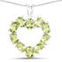 4.50 Carat Genuine Peridot .925 Sterling Silver Pendant  DestGlow