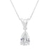 IGI certified 10K White Gold 1/2 cttw Diamond Pear Pendant Necklace (I-J, I1) by Bids.com