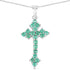 2.00 Carat Genuine Zambian Emerald .925 Sterling Silver Pendant  DestGlow