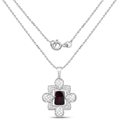 8.00 Carat Genuine Garnet .925 Sterling Silver Pendant by Bids.com
