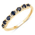 0.43 Carat Genuine Blue Sapphire and White Diamond 14K Yellow Gold Ring by Bids.com