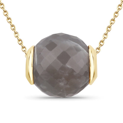 16.79 Carat Genuine Grey Moonstone .925 Sterling Silver Pendant by Bids.com
