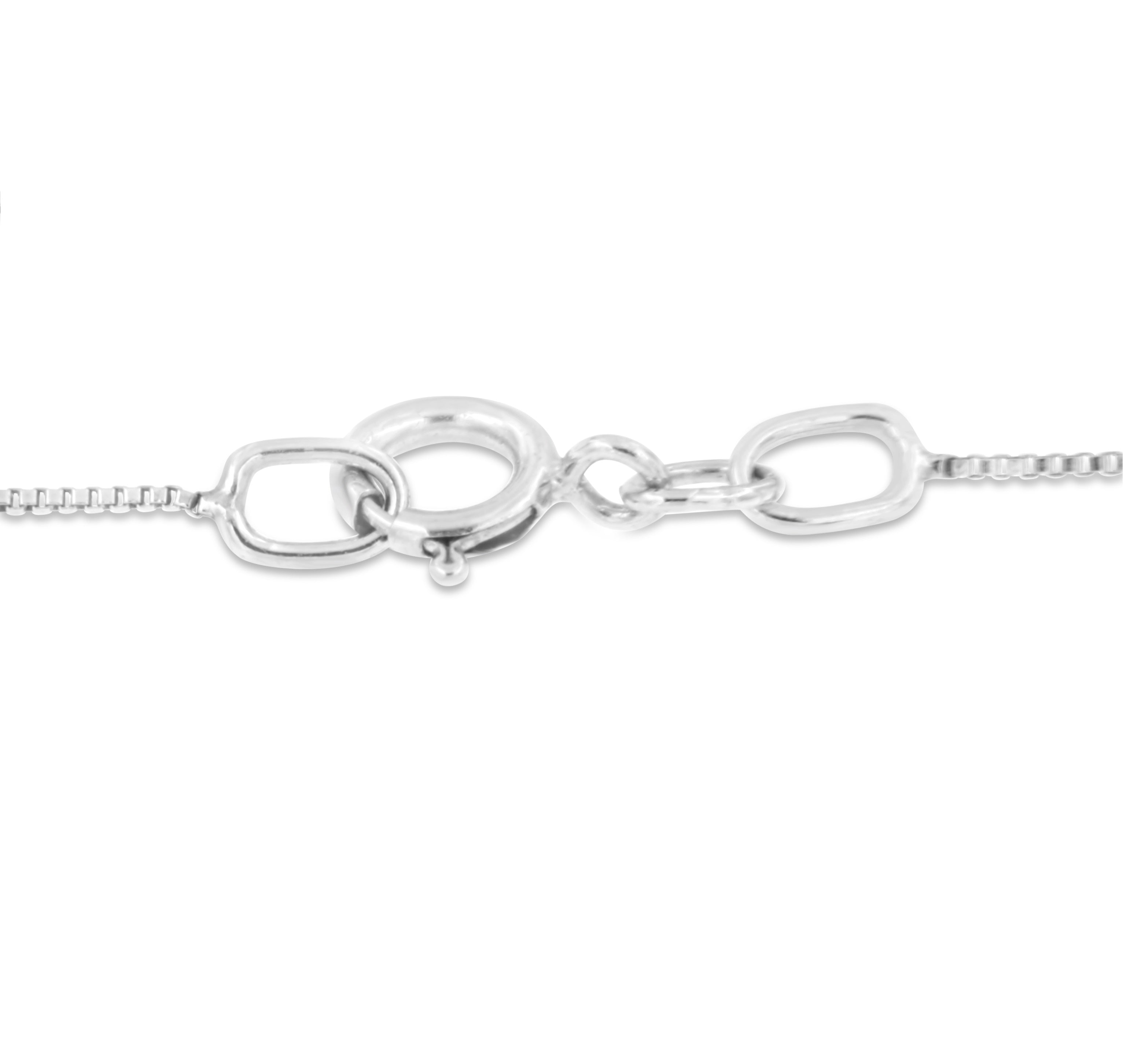 10k Rose Gold and Sterling Silver 1/10ct TDW Round Cut Diamond Interlocked Heart and Ribbon Pendant Necklace (H-I, I1-I2) by Bids.com