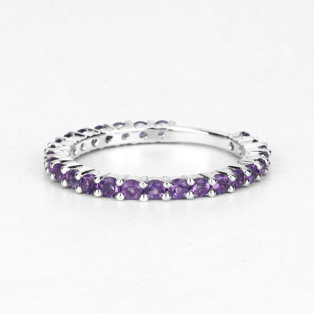 0.78 Carat Genuine Amethyst .925 Sterling Silver Ring  DestGlow