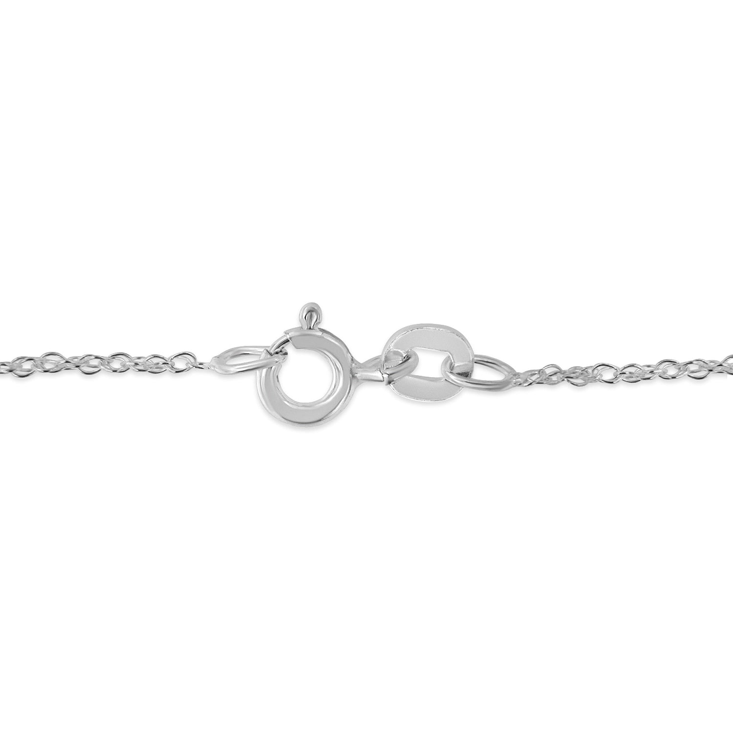 .925 Sterling Silver Diamond Accent Bypass Curve 18" Pendant Necklace (I-J Color, I3 Clarity) by Bids.com