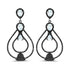 8.81 Carat Genuine Blue Topaz and Black Spinel .925 Sterling Silver Earrings by Bids.com