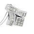 14K White Gold 1 7/8 cttw Princess and Baguette Cut Mixed Geometry Diamond Pendant Necklace (G-H, SI1-SI2) by Bids.com