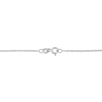 .925 Sterling Silver 1 1/4 Cttw Round and Baguette-Cut Diamond Composite Heart 18" Pendant Necklace (I-J Color, I1-I2 Clarity) by Bids.com