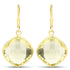 21.40 Carat Genuine Lemon Quartz .925 Sterling Silver Earrings by Bids.com