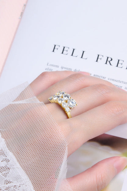 Multistone Sparkala™ Platinum or 18k Gold Over Pure Sterling Silver Ring by Sparkala
