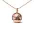 18K Rose Gold 3/8 Cttw Black and White Diamond Ball with Filigree Heart and Cluster Design 18" Pendant Necklace (Black and G-H Color, SI1-SI2 Clarity) by Bids.com