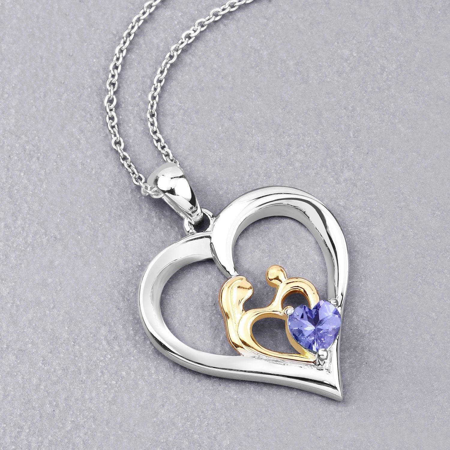 0.45 Carat Genuine Tanzanite .925 Sterling Silver Pendant by Bids.com