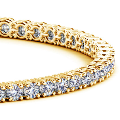 Lab Grown Round Diamond Tennis Bracelet in 14k Yellow Gold (7 cctw F/G VS2/SI1) by Bids.com