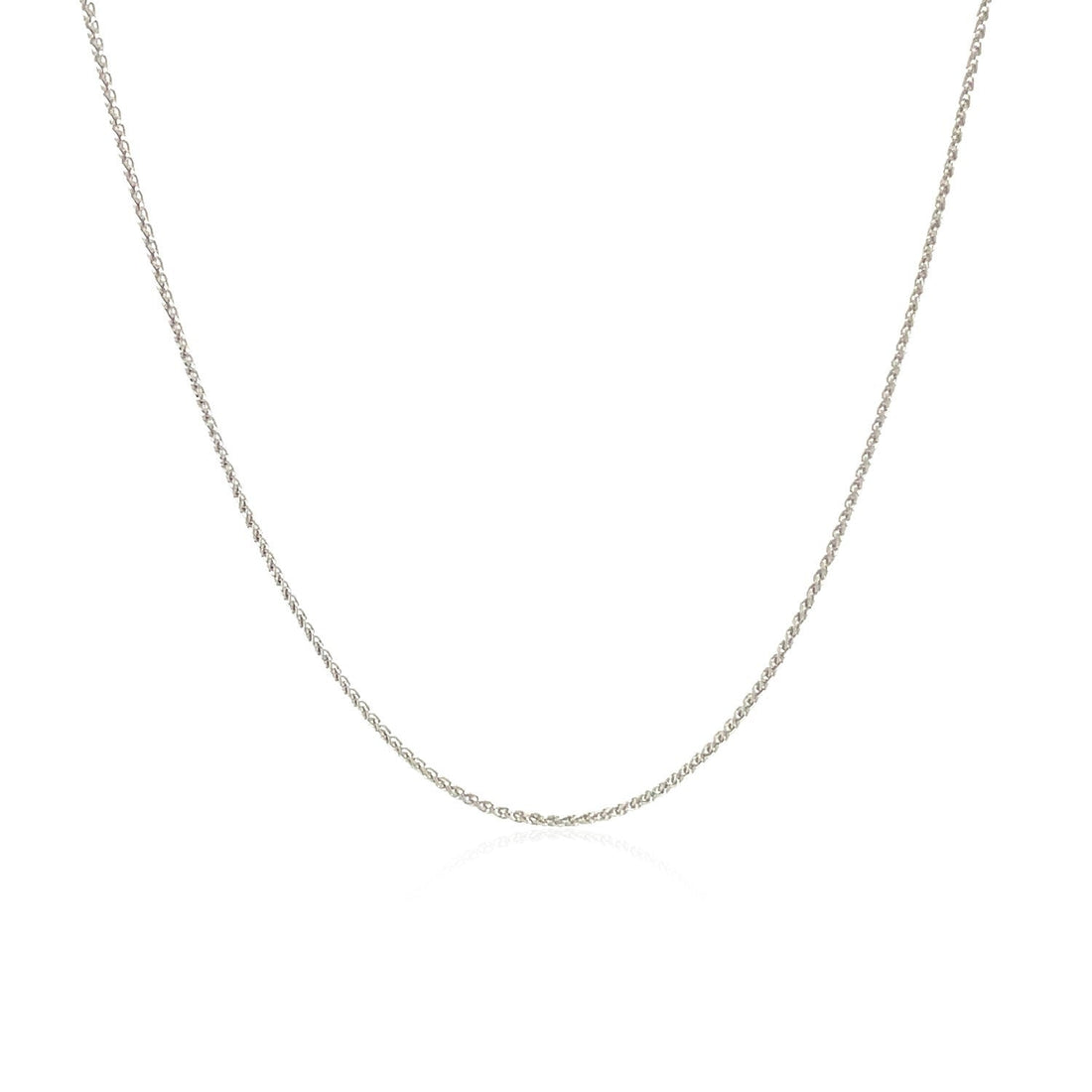 10k White Gold Wheat Chain 0.6mm  DestGlow
