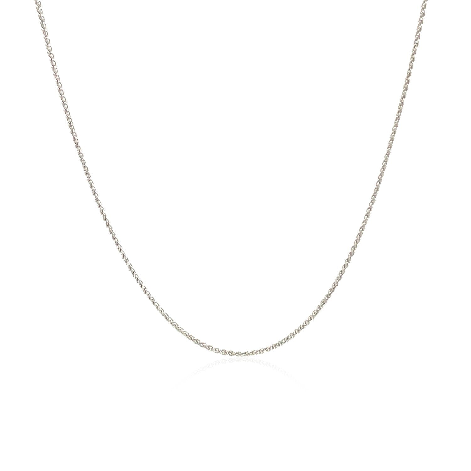 10k White Gold Wheat Chain 0.6mm  DestGlow