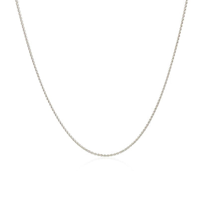 10k White Gold Wheat Chain 0.6mm  DestGlow