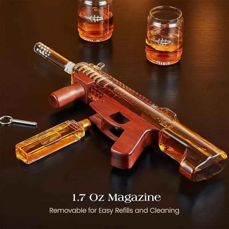 M-16 Machine Gun Whiskey Decanter Set