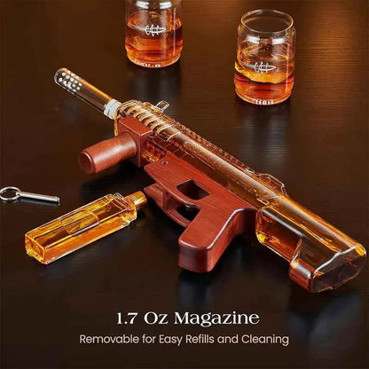 M-16 Machine Gun Whiskey Decanter Set
