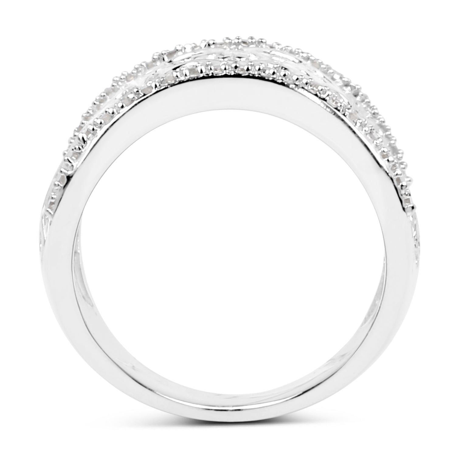 0.25 Carat Genuine White Diamond .925 Sterling Silver Ring by Bids.com