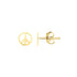 14k Yellow Gold Post Earrings with Peace Signs by Bids.com