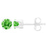 .925 Sterling Silver 1/5 Cttw Round Brilliant-Cut Green Diamond Classic 4-Prong Stud Earrings (Fancy Color-Enhanced, I2-I3 Clarity) by Bids.com