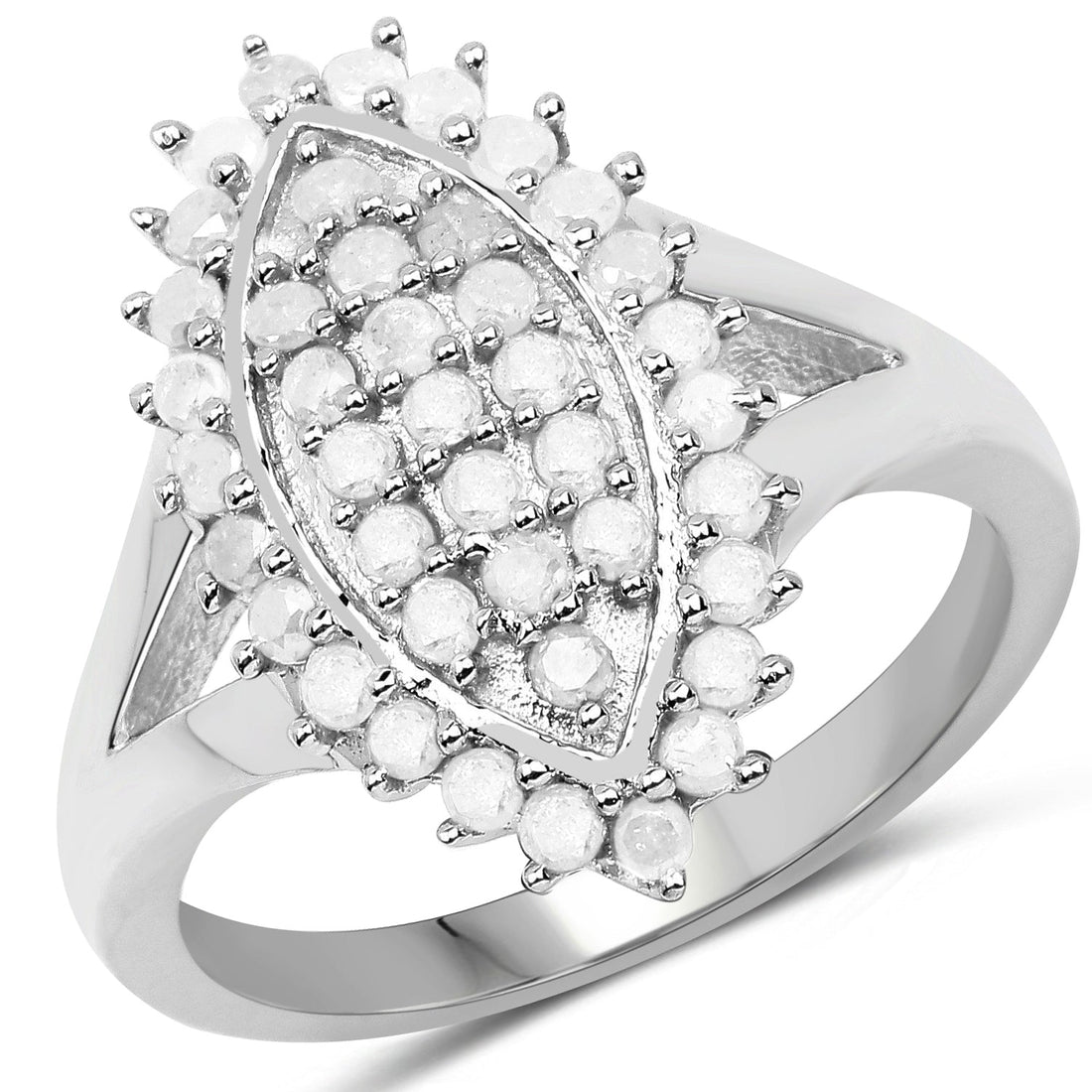 0.62 Carat Genuine White Diamond .925 Sterling Silver Ring by Bids.com