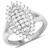 0.62 Carat Genuine White Diamond .925 Sterling Silver Ring by Bids.com